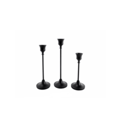 Conjunto 3 Castiçais Pretos