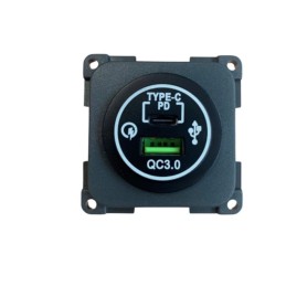 Tomada 12v Dupla USB e USB-C 