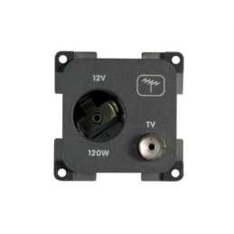 Tomada 12V AUTO   TV Cinza
