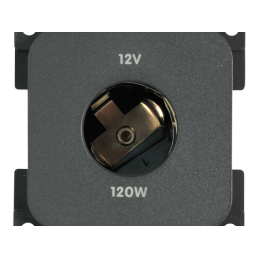 Tomada Grande 12v ISQ Cinza...