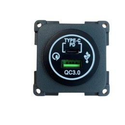 Tomada 12v Dupla USB e USB-C 